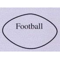 8" x 8" Football Shape Hand Fan W/ Handle